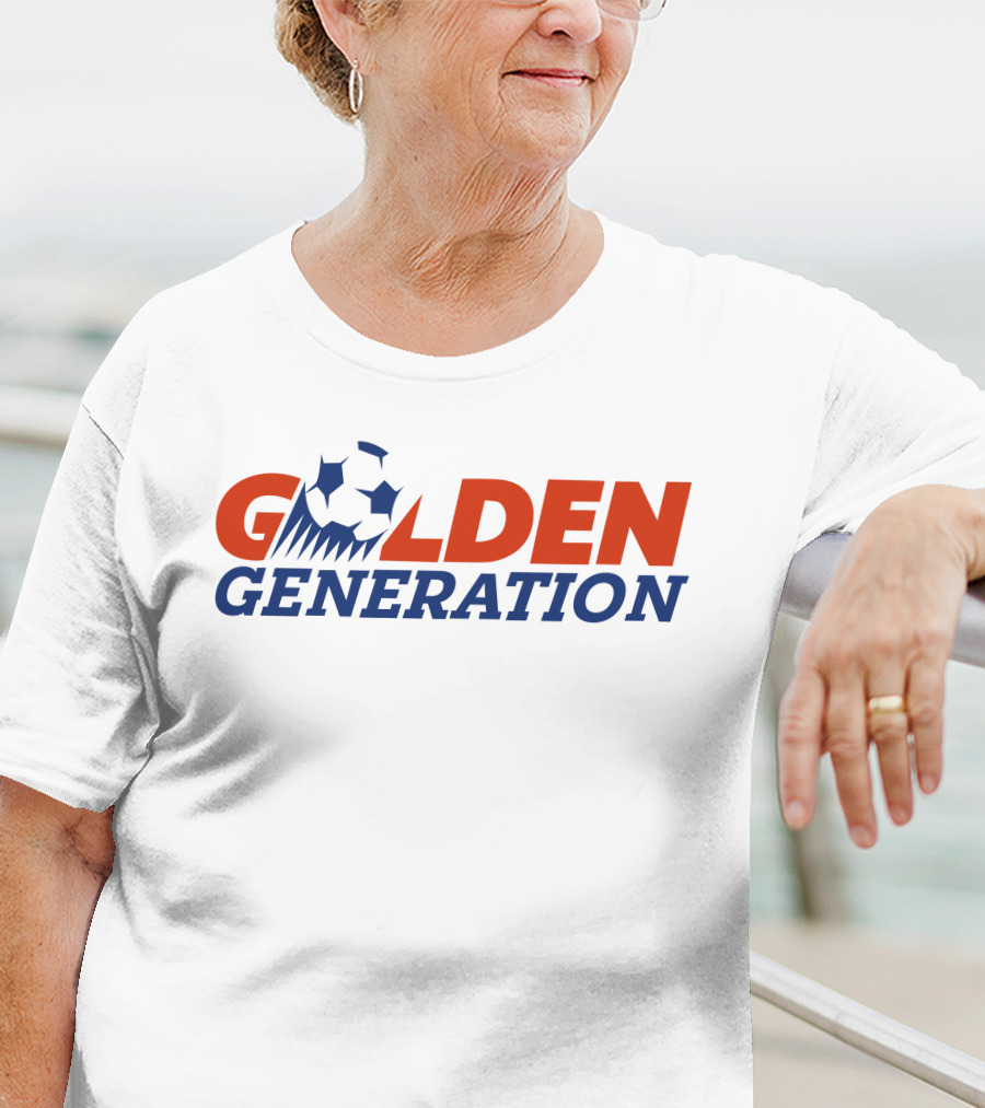 Golden Generation Soccer Ball Typography T-Shirt