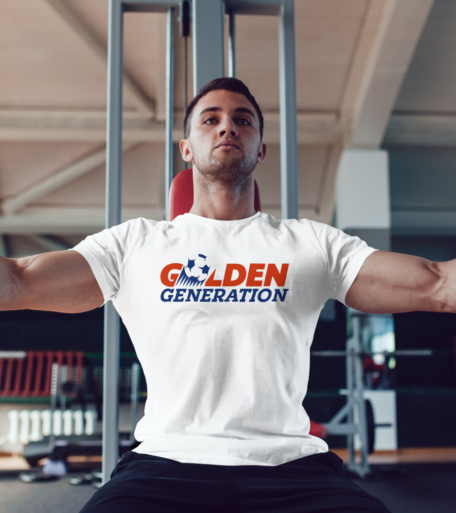 Golden Generation Soccer Ball Typography T-Shirt
