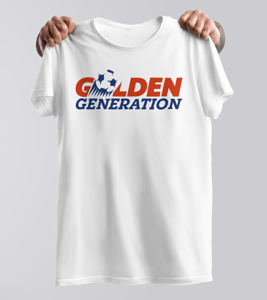Golden Generation Soccer Ball Typography T-Shirt