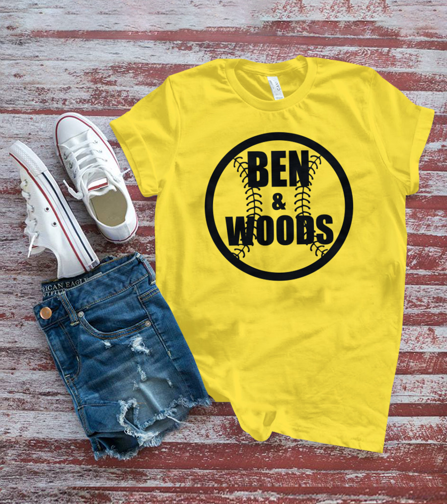 Ben And Woods Baseball Stitching Circle T-Shirt