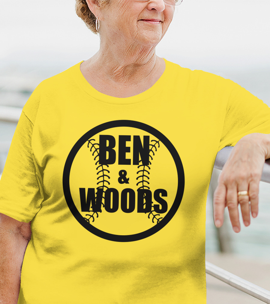 Ben And Woods Baseball Stitching Circle T-Shirt