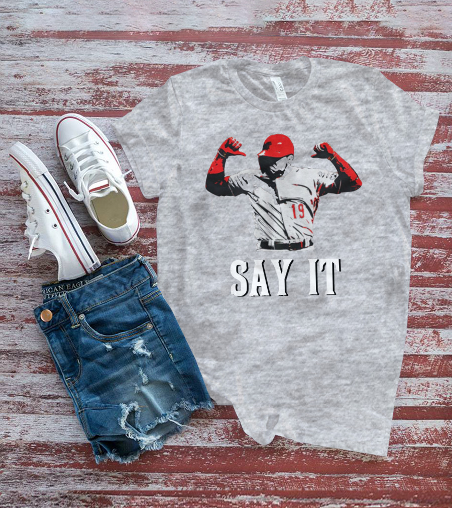Say It Votto Still Bangs Baseball Tribute Iconic Player Number 19 T-Shirt
