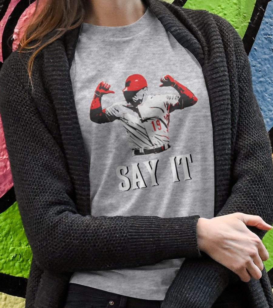 Say It Votto Still Bangs Baseball Tribute Iconic Player Number 19 T-Shirt