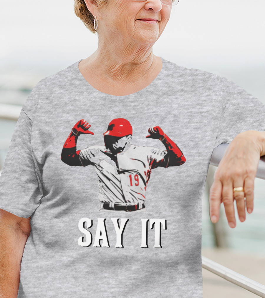 Say It Votto Still Bangs Baseball Tribute Iconic Player Number 19 T-Shirt