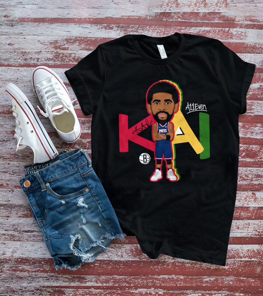 Kyrie Irving A11even Kai Brooklyn Nets Bold Color Character T-Shirt