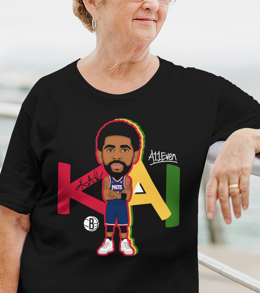 Kyrie Irving A11even Kai Brooklyn Nets Bold Color Character T-Shirt