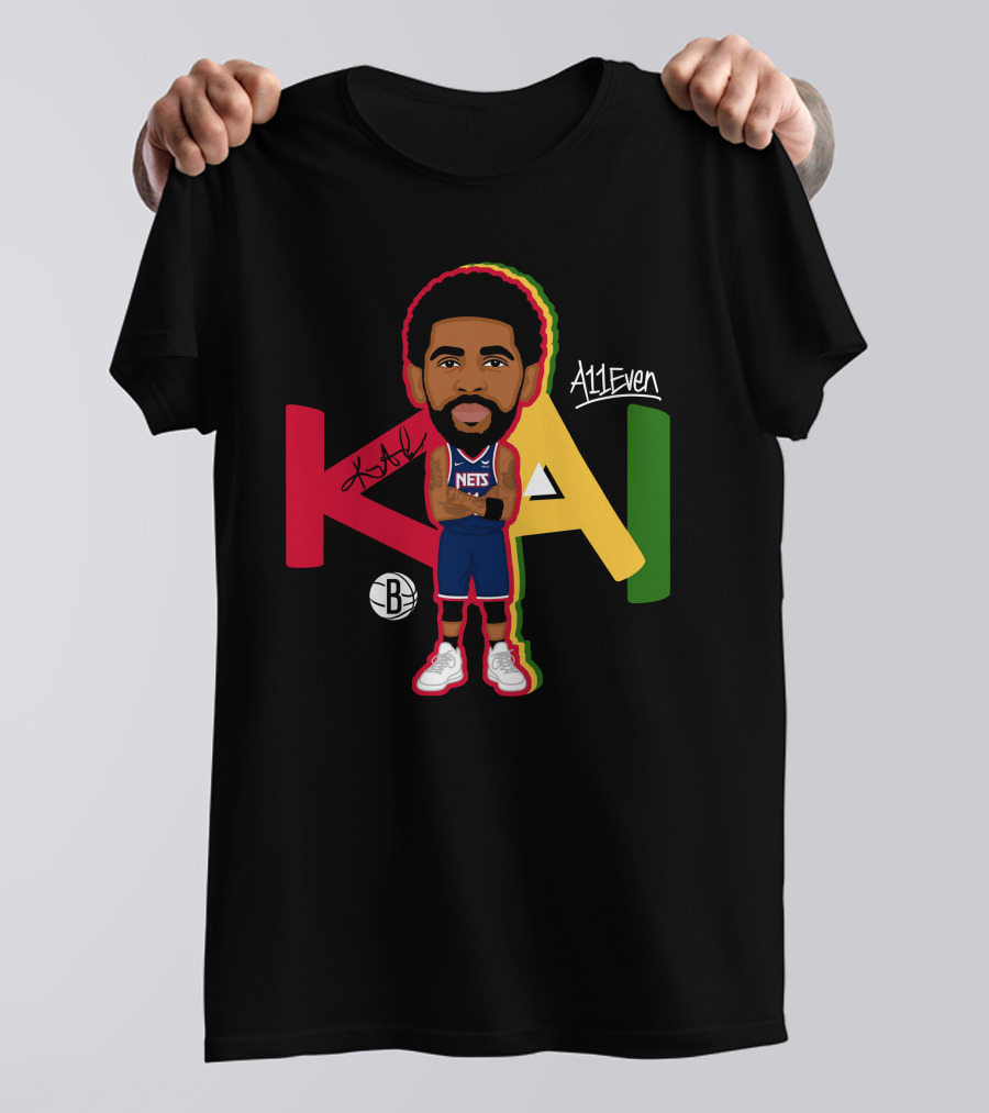 Kyrie Irving A11even Kai Brooklyn Nets Bold Color Character T-Shirt