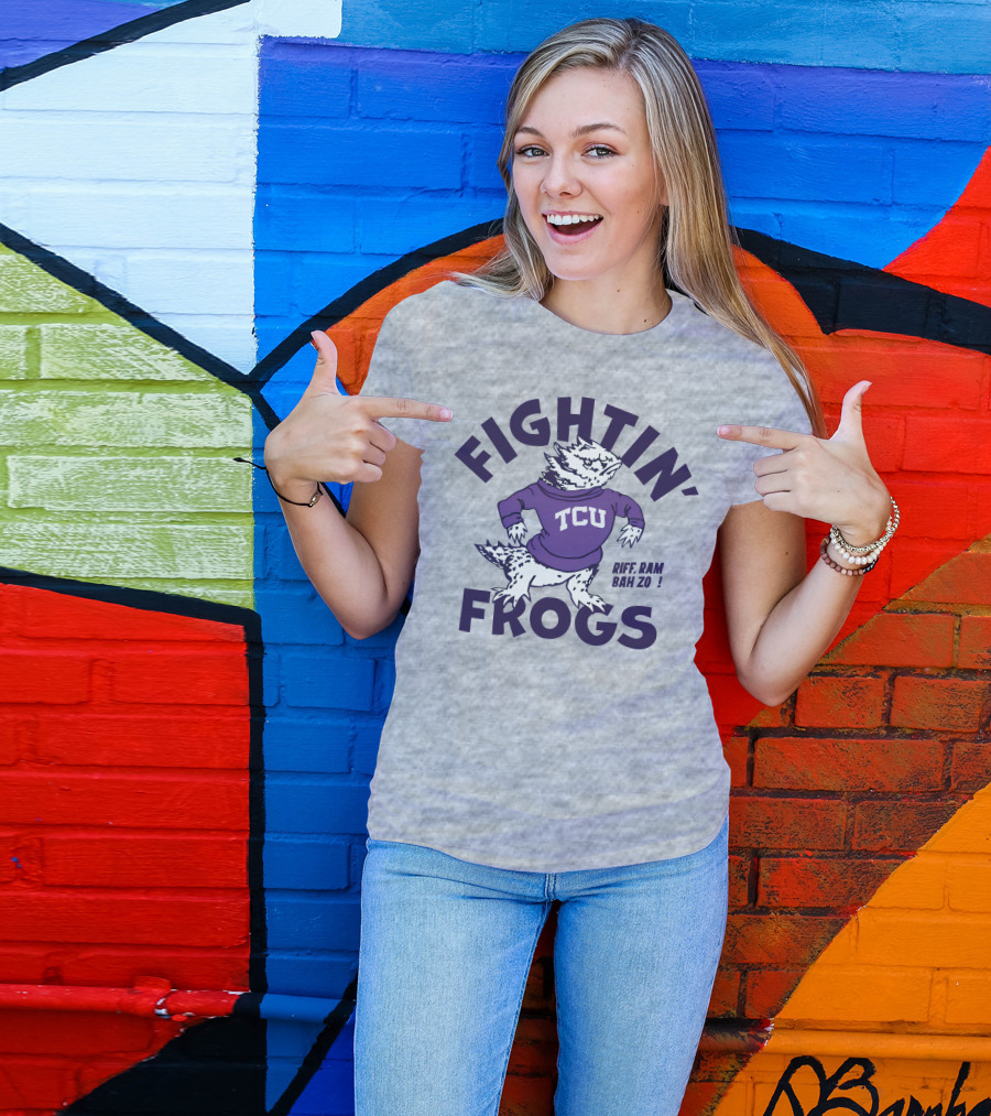 Fightin' Frogs TCU Riff Ram Bah Zo Vintage T-Shirt
