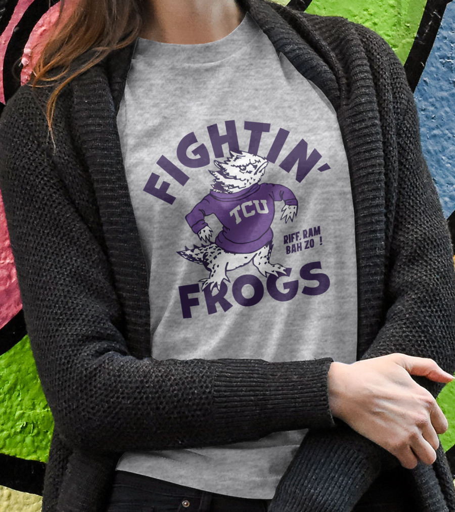 Fightin' Frogs TCU Riff Ram Bah Zo Vintage T-Shirt