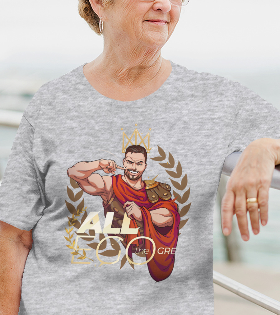 All Ego The Great Greek Warrior With Crown And Laurel Wreath T-Shirt
