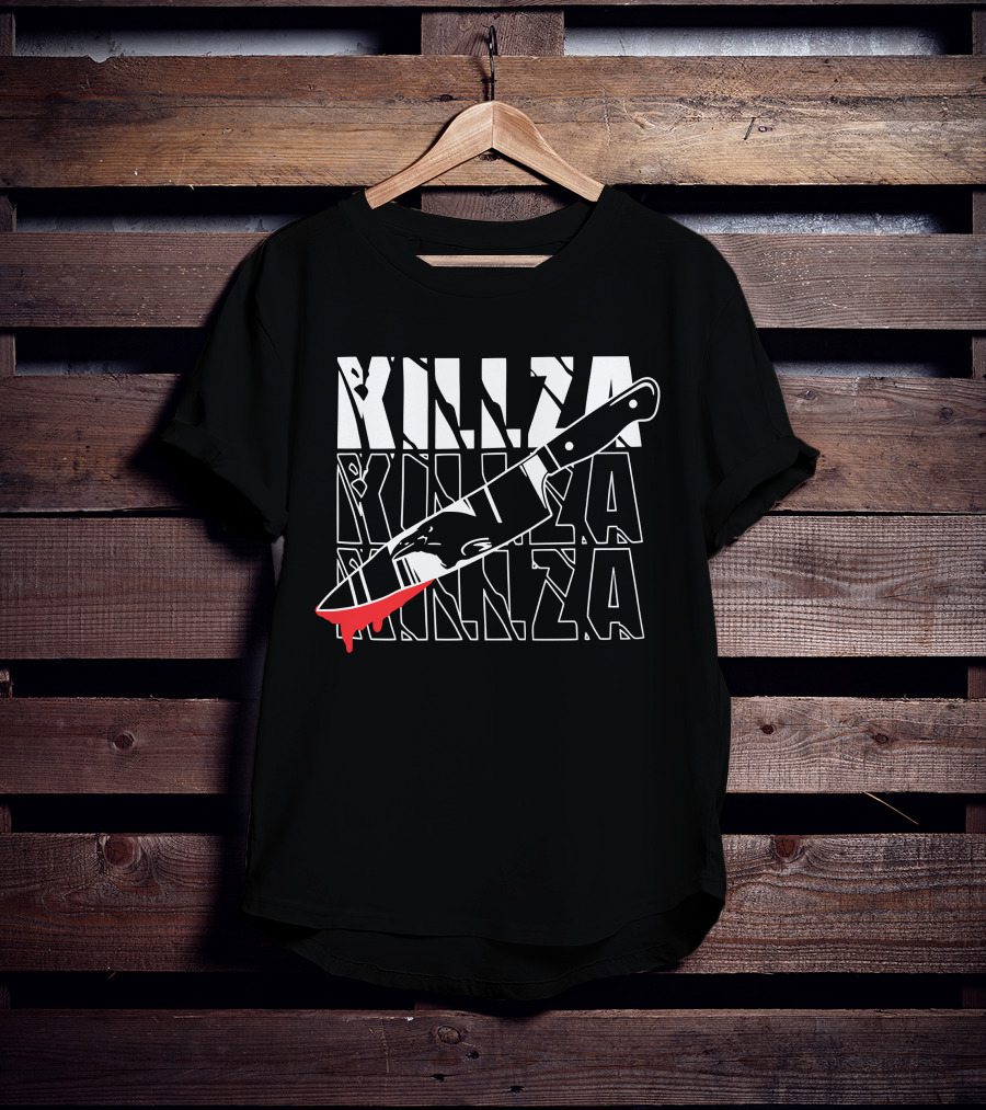 Ph1lza Merch Killza Blood Knife T-Shirt