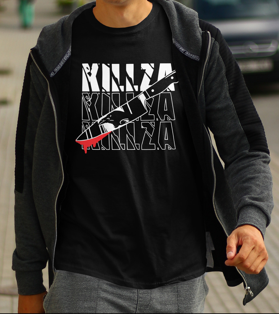 Ph1lza Merch Killza Blood Knife T-Shirt