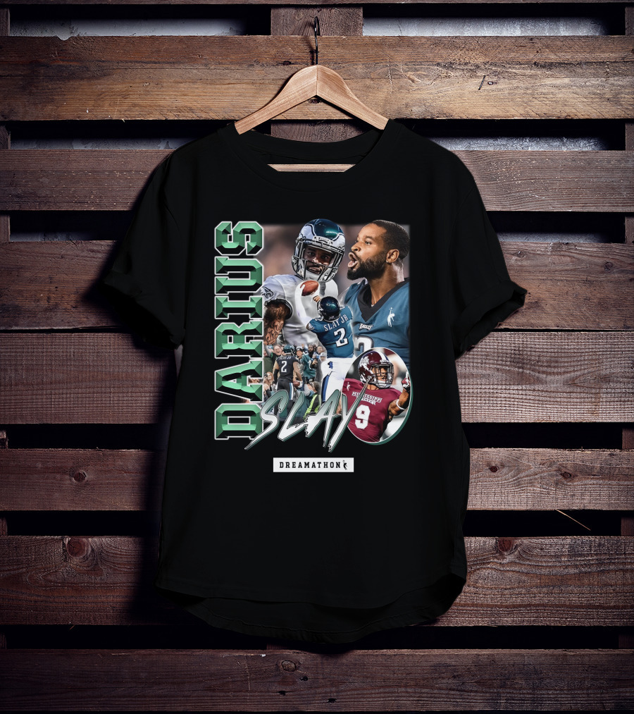 Darius Slay Dreamathon NFL Eagles Football Montage T-Shirt