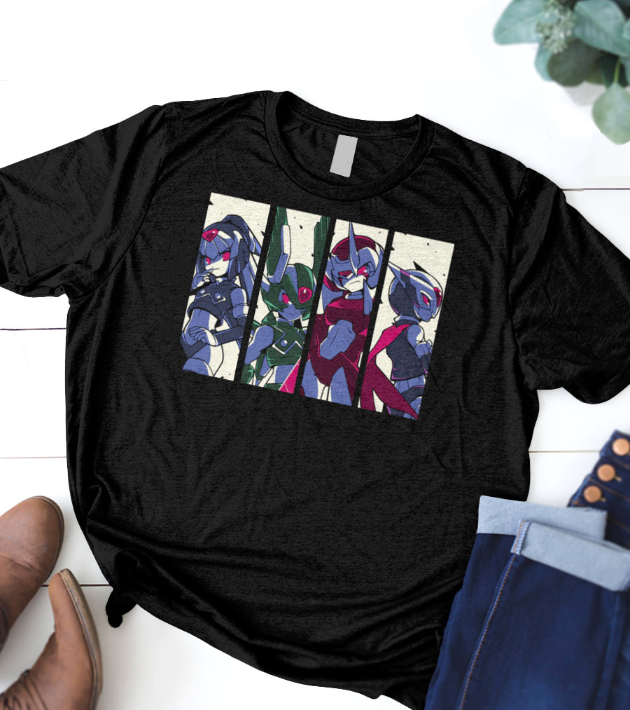 Mega Man Zero Four Guardians Characters T-Shirt