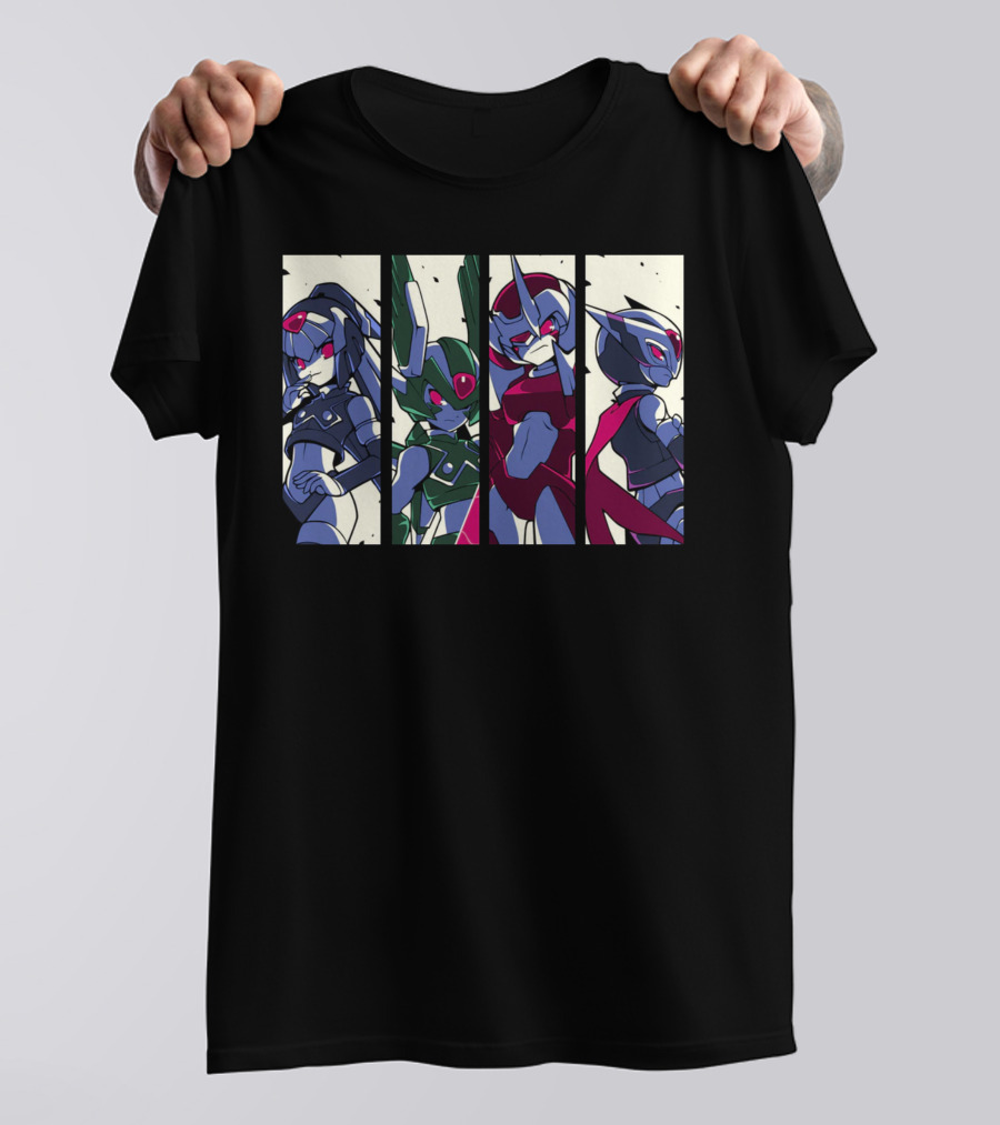 Mega Man Zero Four Guardians Characters T-Shirt