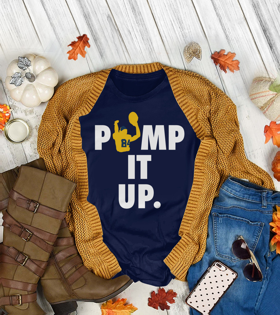 Bluebyninety Pump It Up Football Silhouette 84 T-Shirt