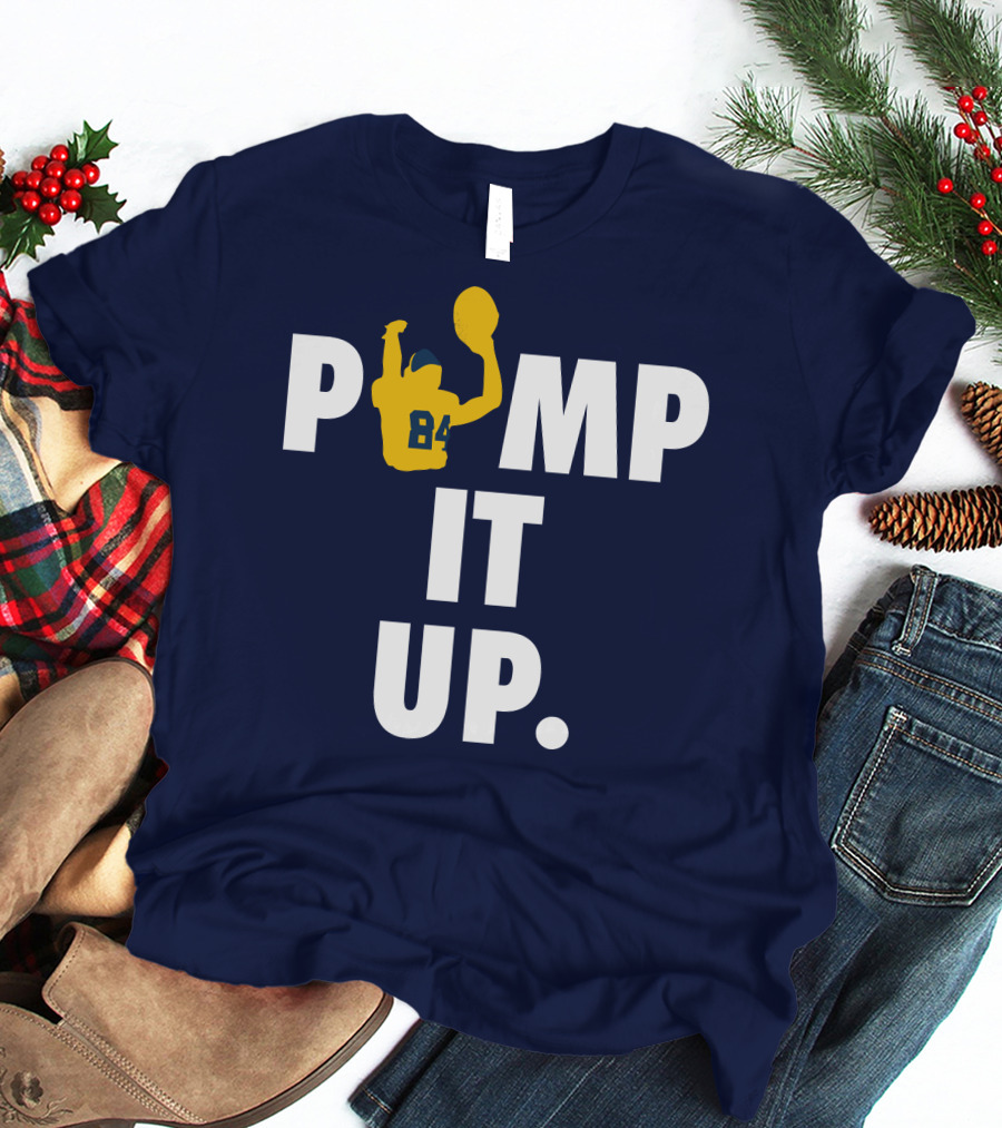 Bluebyninety Pump It Up Football Silhouette 84 T-Shirt