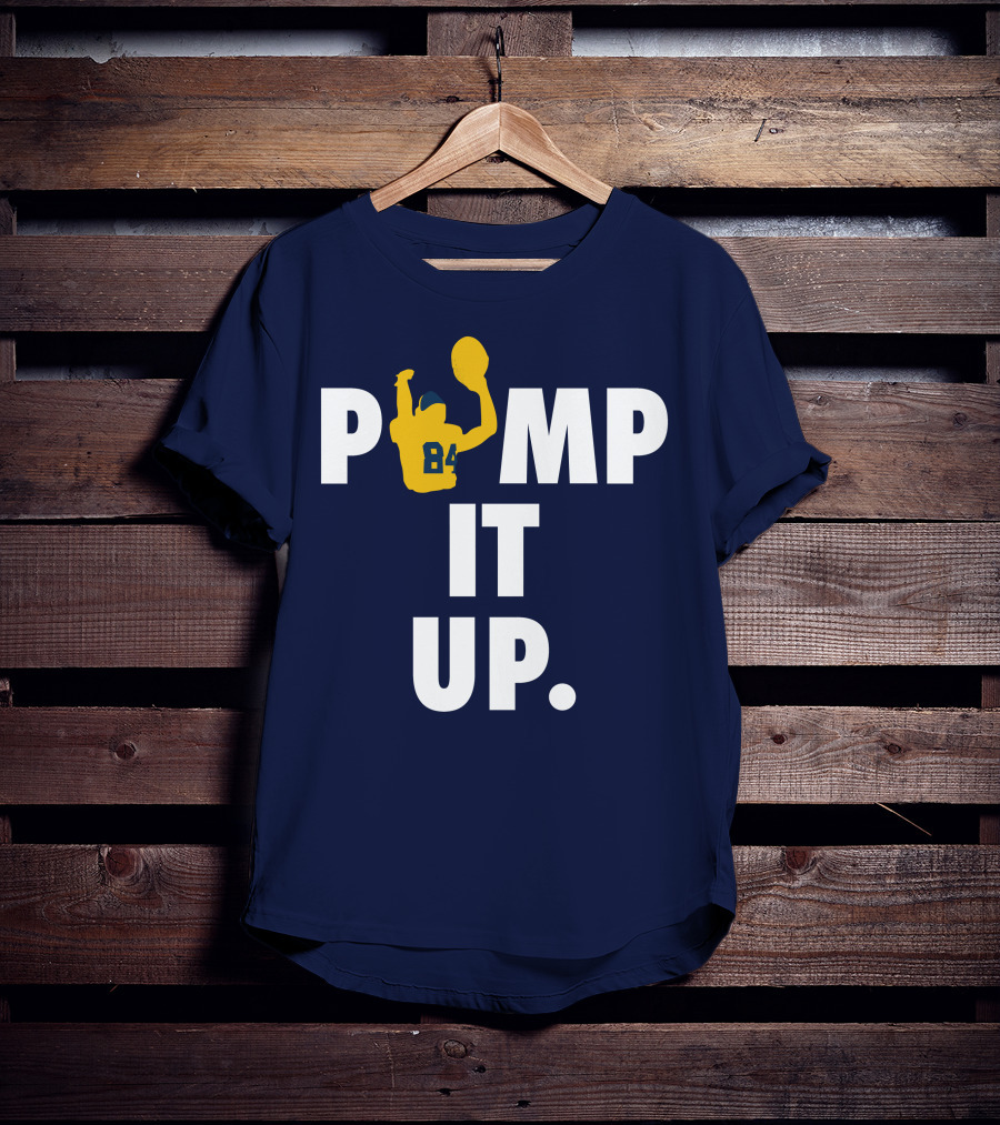 Bluebyninety Pump It Up Football Silhouette 84 T-Shirt