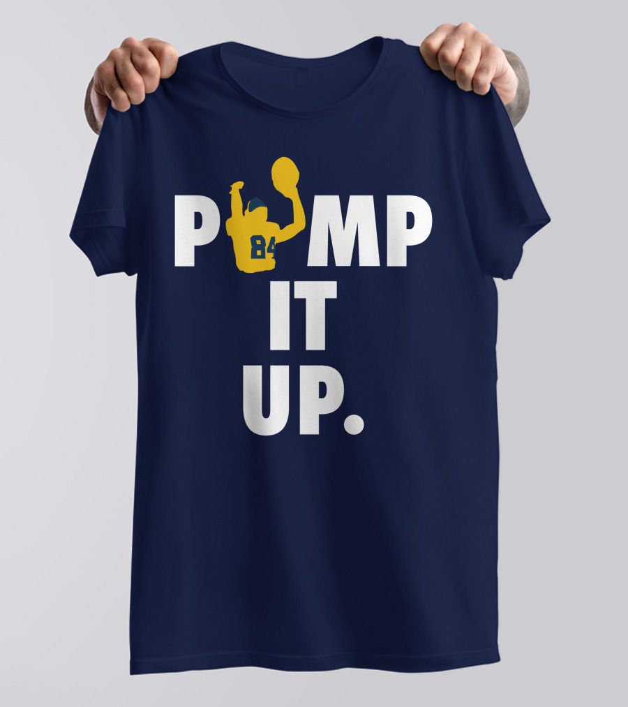 Bluebyninety Pump It Up Football Silhouette 84 T-Shirt