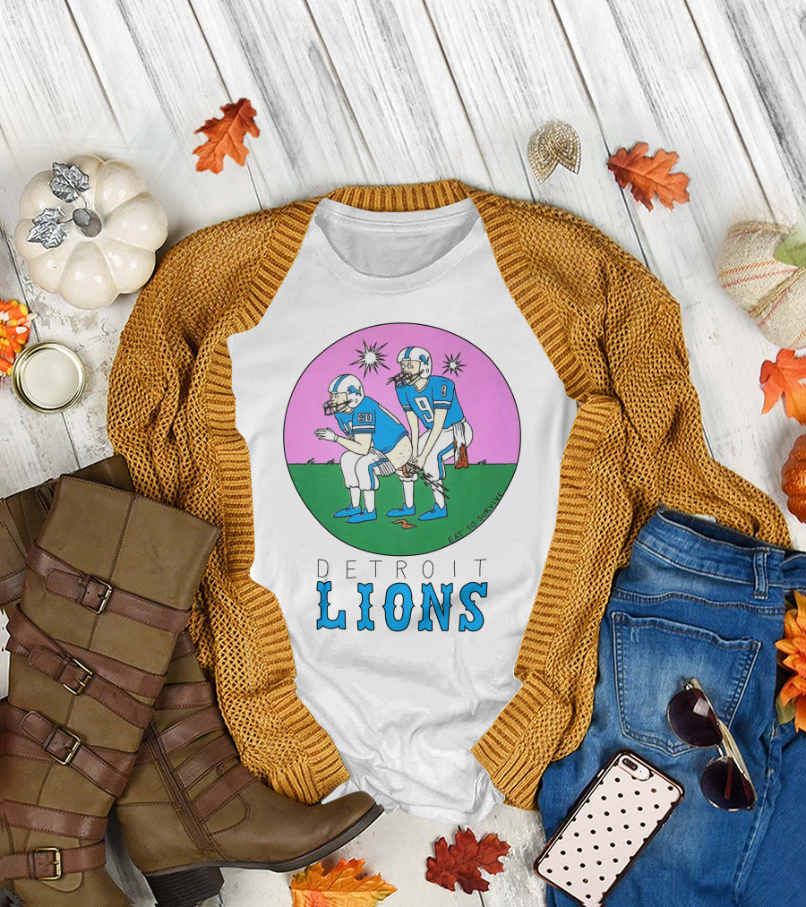 Eat To Survive Detroit Lions Football Comic Humorous T-Shirt