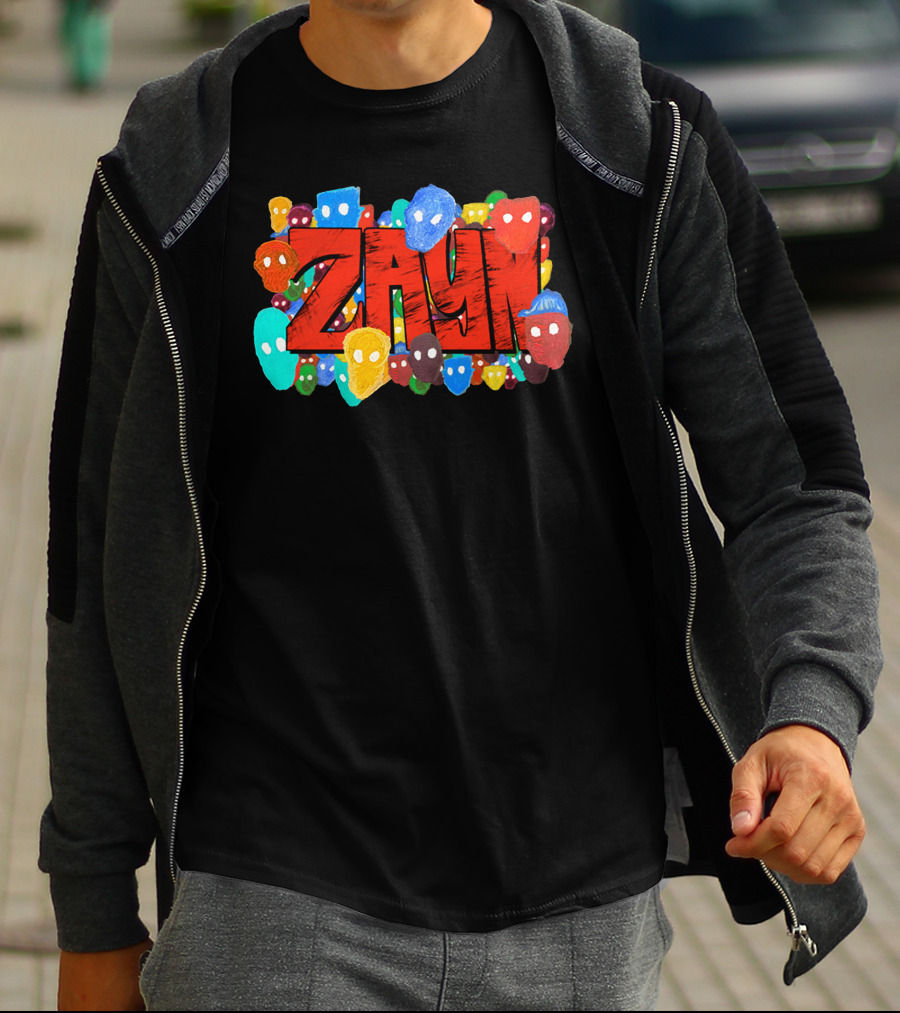 Zayn Colorful Faces Graphic Zayn Malik Store T-Shirt