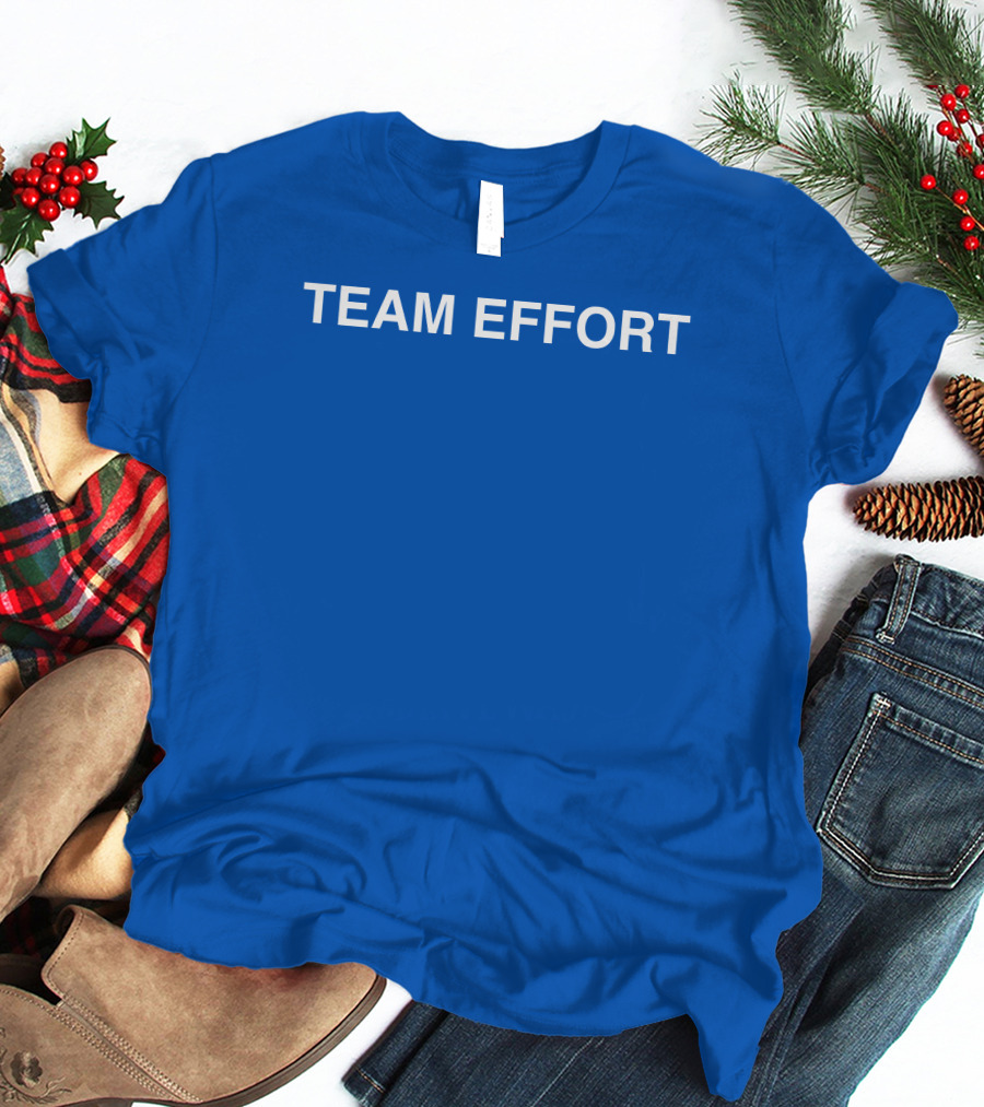 Brockhampton Team Effort Blue Text Collaboration T-Shirt