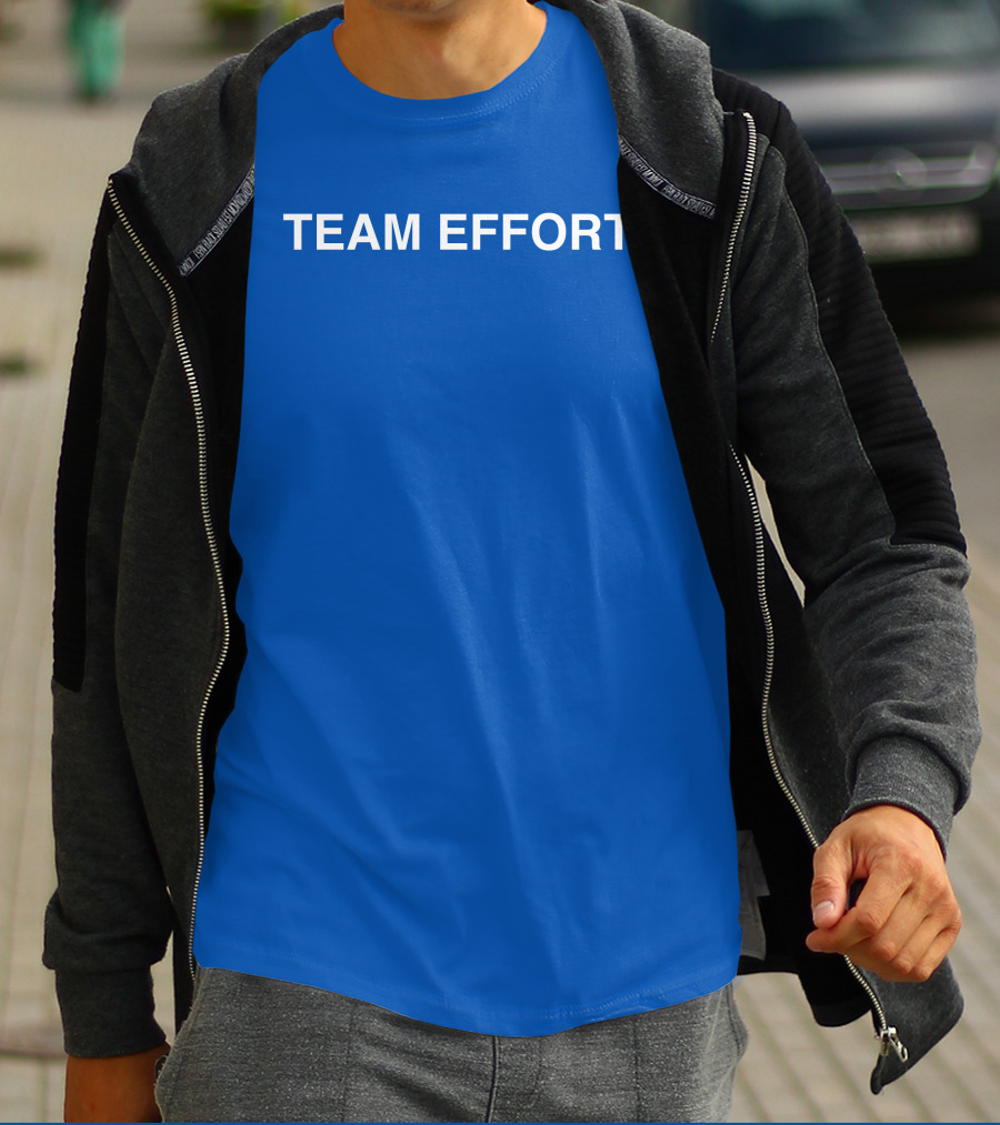 Brockhampton Team Effort Blue Text Collaboration T-Shirt