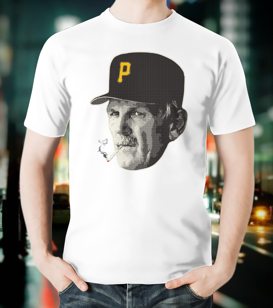 Jimmy Leyland Smoking Pittsburgh Baseball Hat With Cigarette T-Shirt