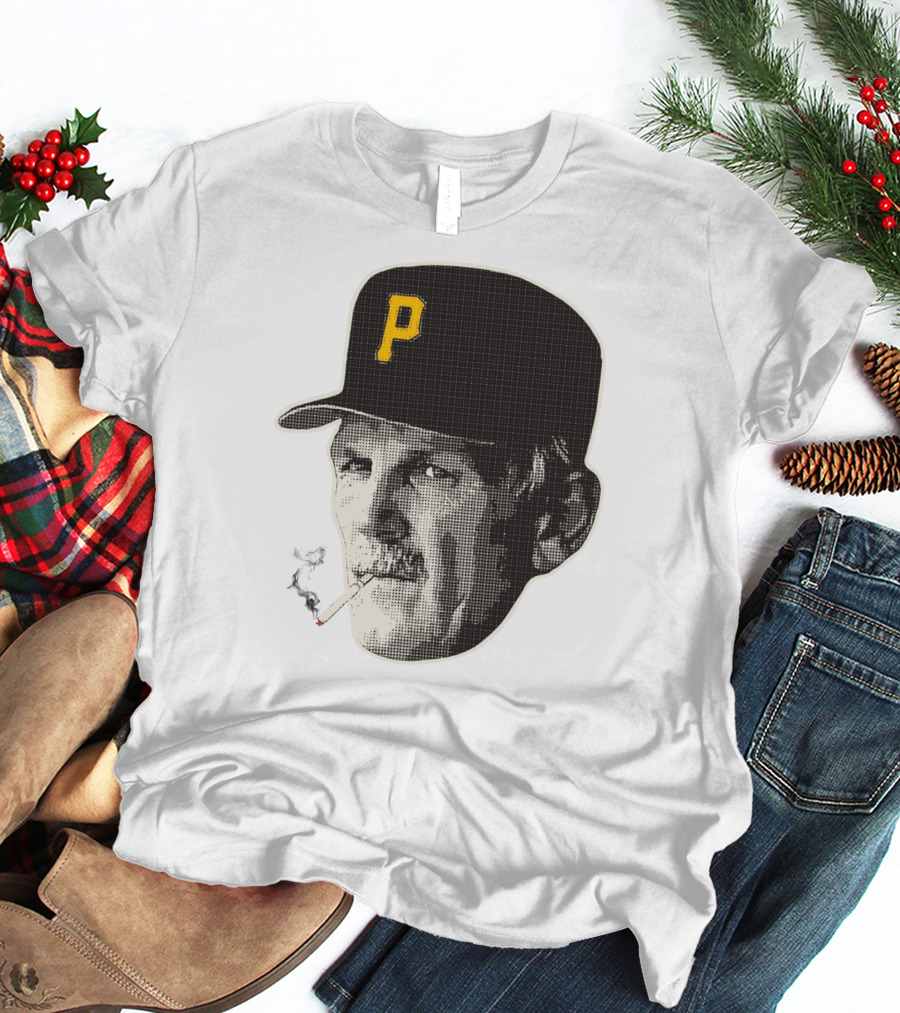 Jimmy Leyland Smoking Pittsburgh Baseball Hat With Cigarette T-Shirt