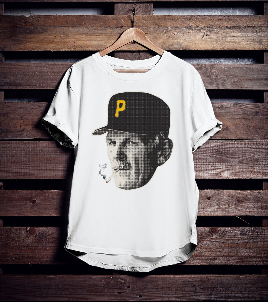 Jimmy Leyland Smoking Pittsburgh Baseball Hat With Cigarette T-Shirt