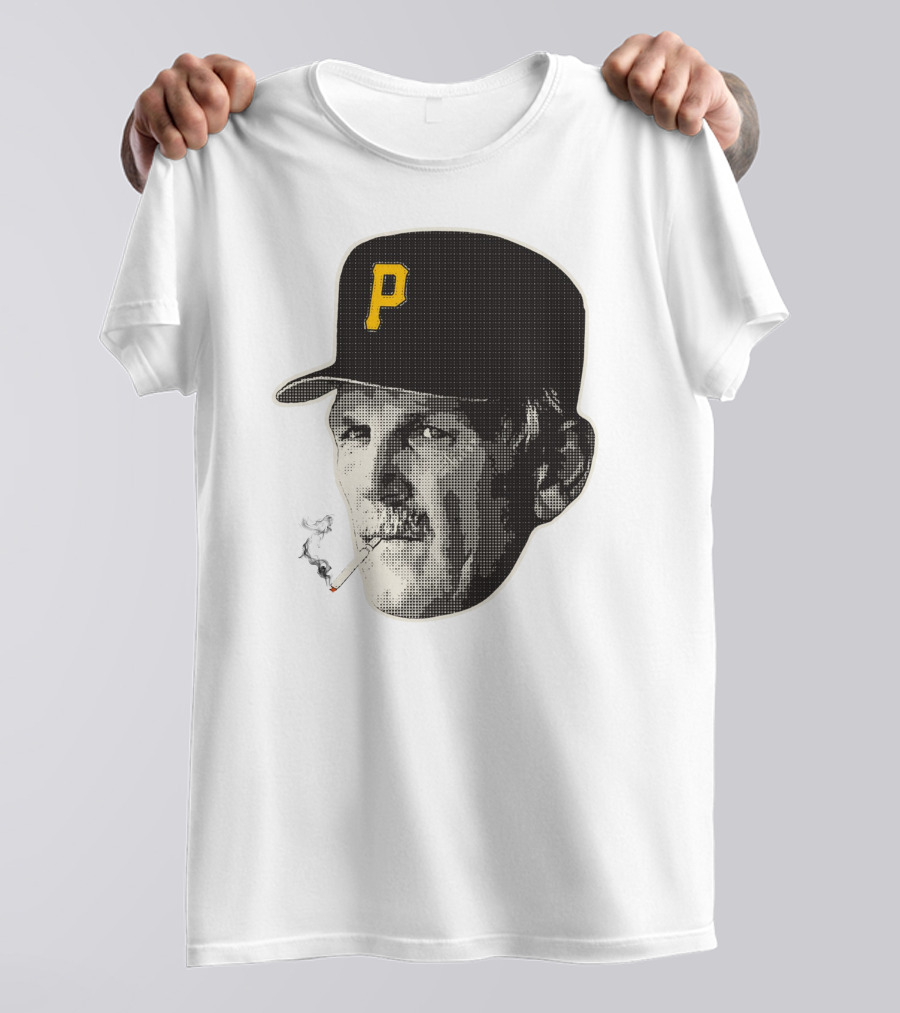 Jimmy Leyland Smoking Pittsburgh Baseball Hat With Cigarette T-Shirt