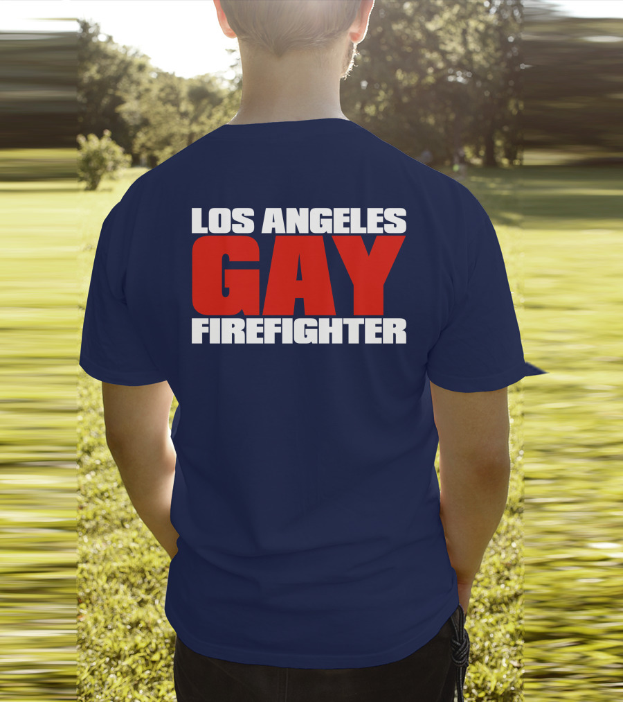 Los Angeles Gay Firefighter Pride Emblem T-Shirt