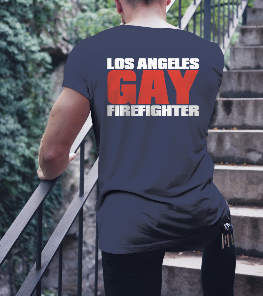 Los Angeles Gay Firefighter Pride Emblem T-Shirt