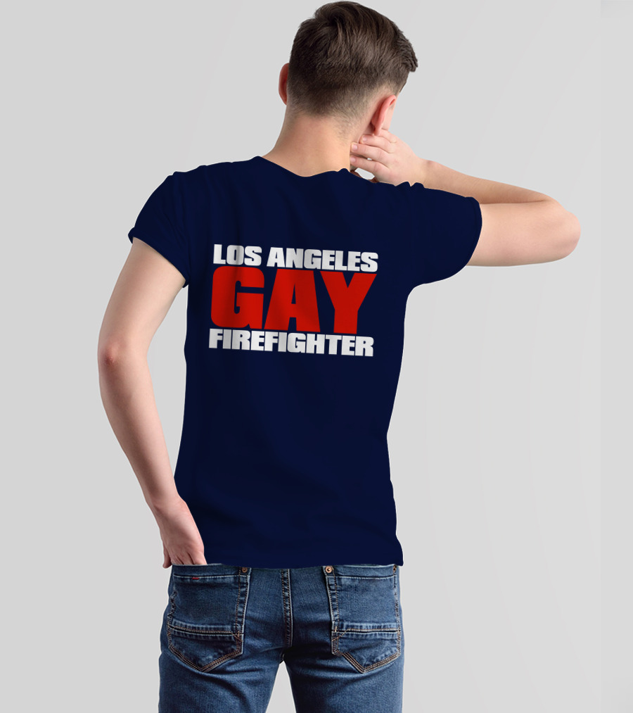 Los Angeles Gay Firefighter Pride Emblem T-Shirt