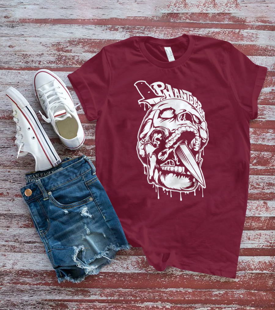 Phantogram Skull With Knife In Mouth T-Shirt