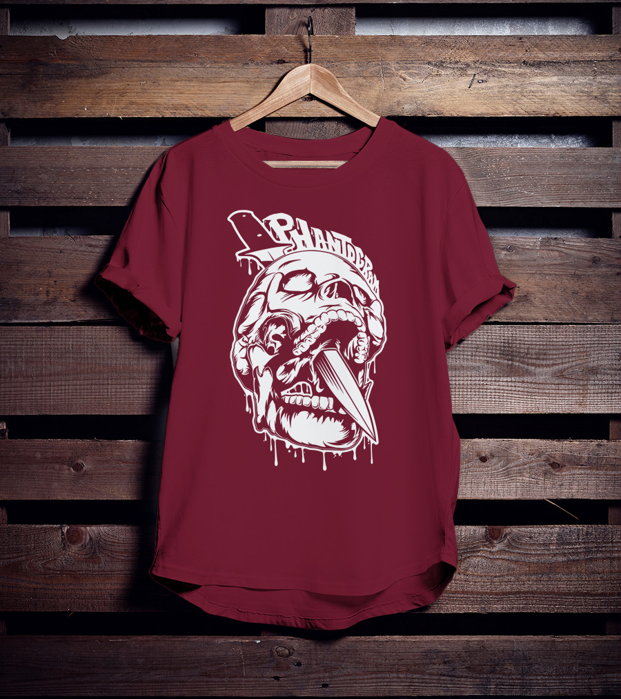 Phantogram Skull With Knife In Mouth T-Shirt