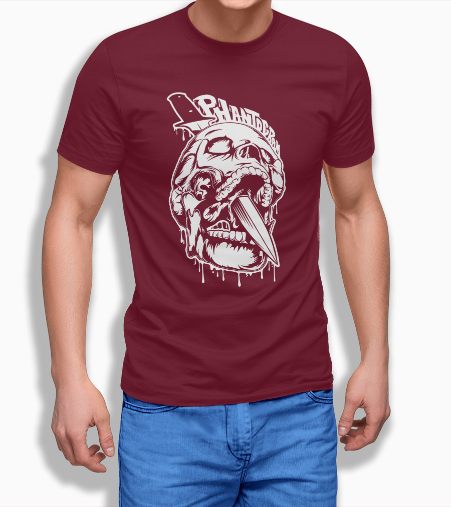 Phantogram Skull With Knife In Mouth T-Shirt