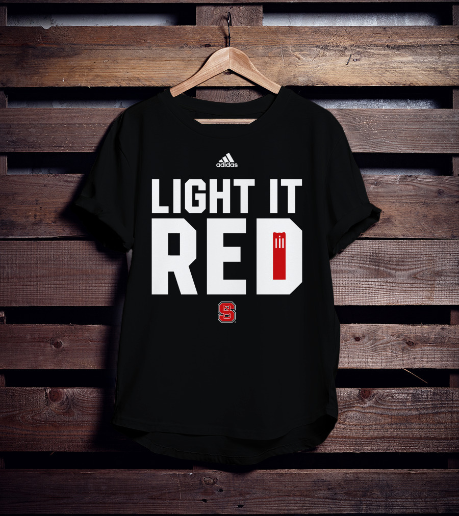 Light It Red NC State Wolfpack Dave Doeren Promo T-Shirt