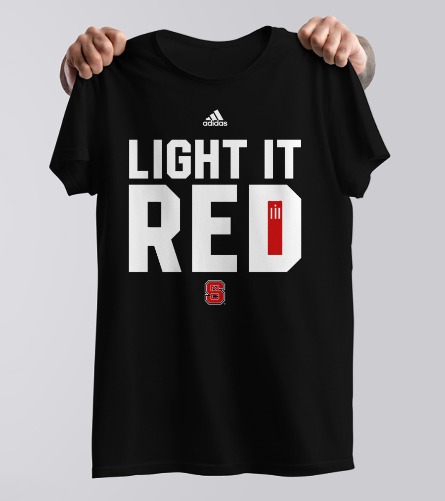Light It Red NC State Wolfpack Dave Doeren Promo T-Shirt