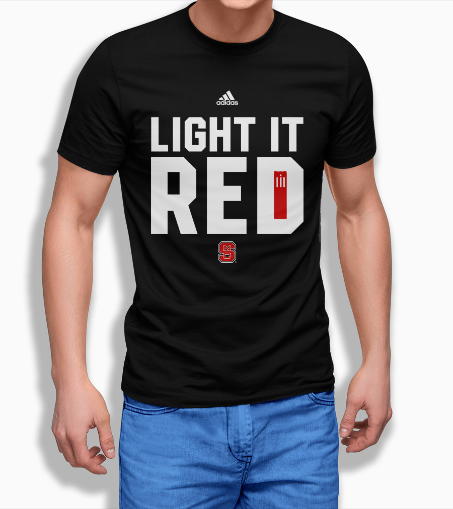 Light It Red NC State Wolfpack Dave Doeren Promo T-Shirt