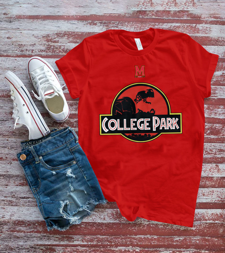 Maryland Terrapins Jurassic Park Inspired College Park T-Shirt