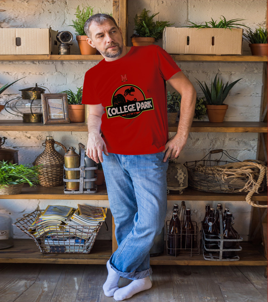 Maryland Terrapins Jurassic Park Inspired College Park T-Shirt