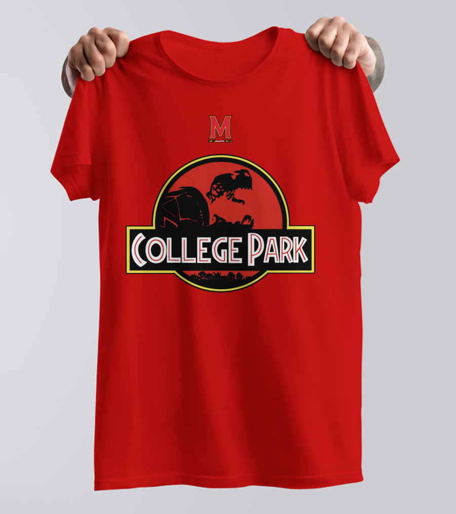 Maryland Terrapins Jurassic Park Inspired College Park T-Shirt