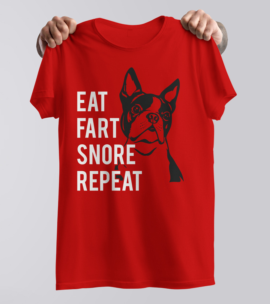 EAT FART SNORE REPEAT Bulldog T-Shirt