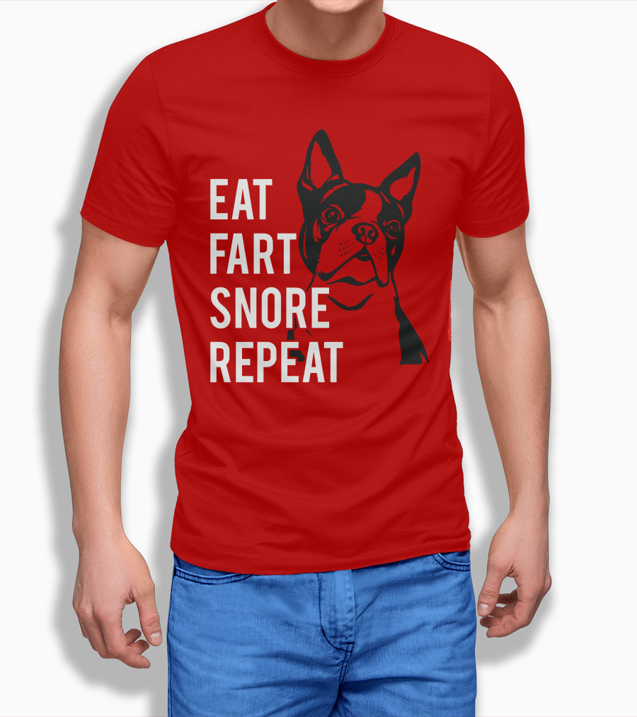 EAT FART SNORE REPEAT Bulldog T-Shirt