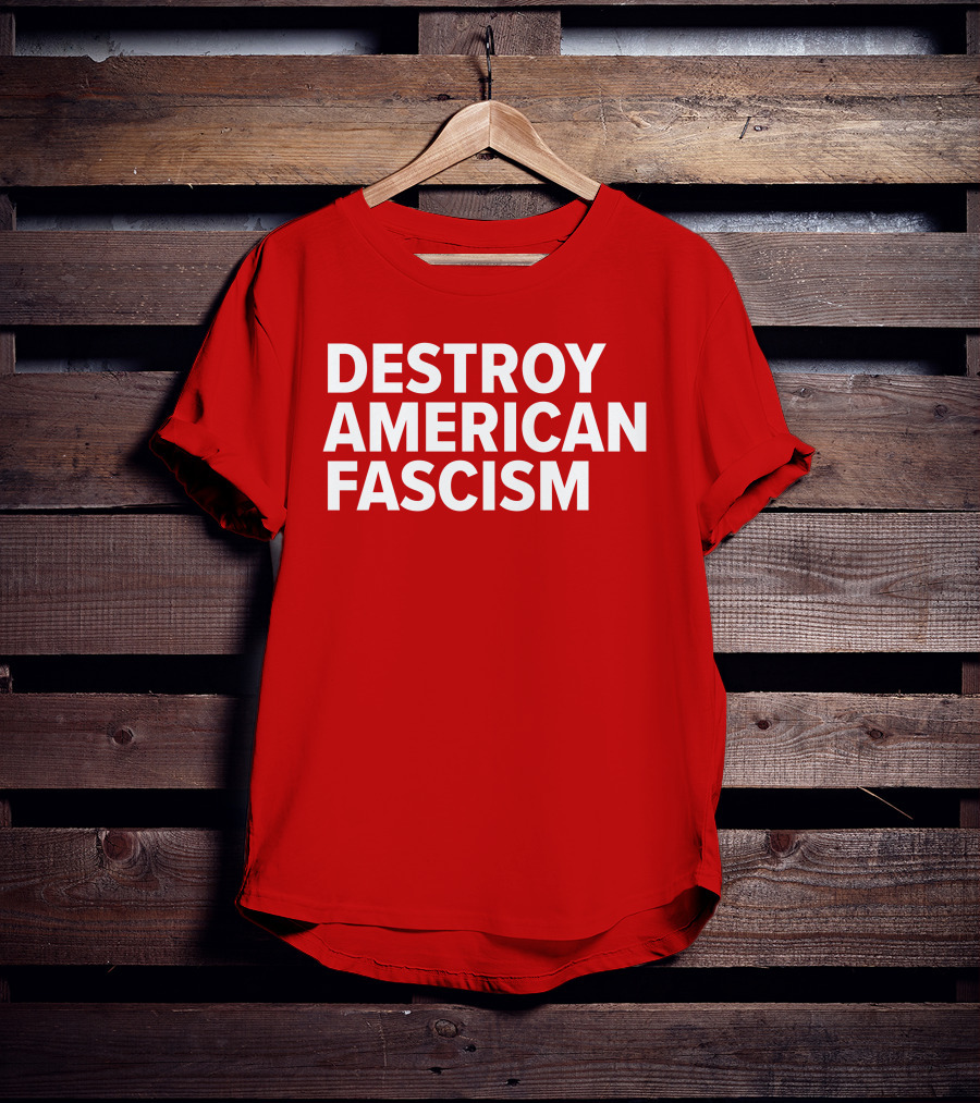 Tom Morello Store Destroy American Fascism Red T-Shirt