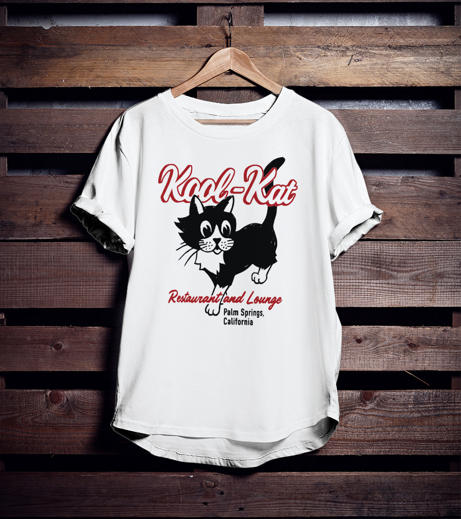 Kool-Kat Restaurant And Lounge Palm Springs California Playful Cat T-Shirt