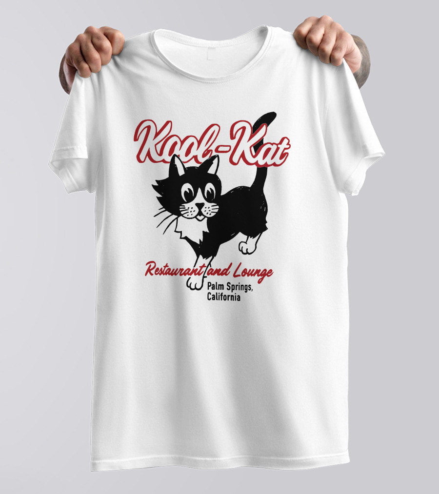 Kool-Kat Restaurant And Lounge Palm Springs California Playful Cat T-Shirt