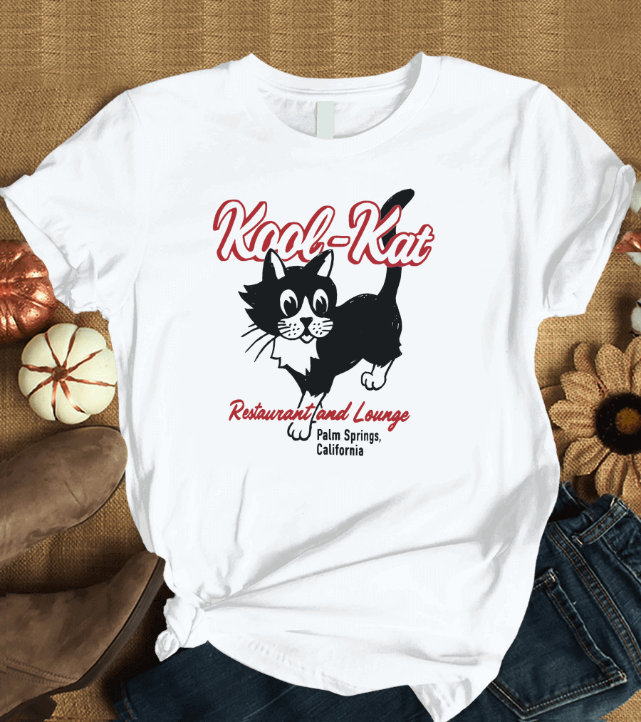 Kool-Kat Restaurant And Lounge Palm Springs California Playful Cat T-Shirt