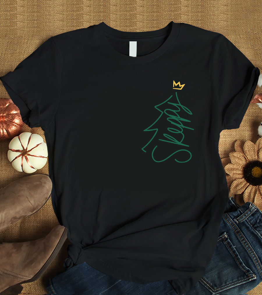 Skeppy Christmas Tree Crown Holiday T-Shirt
